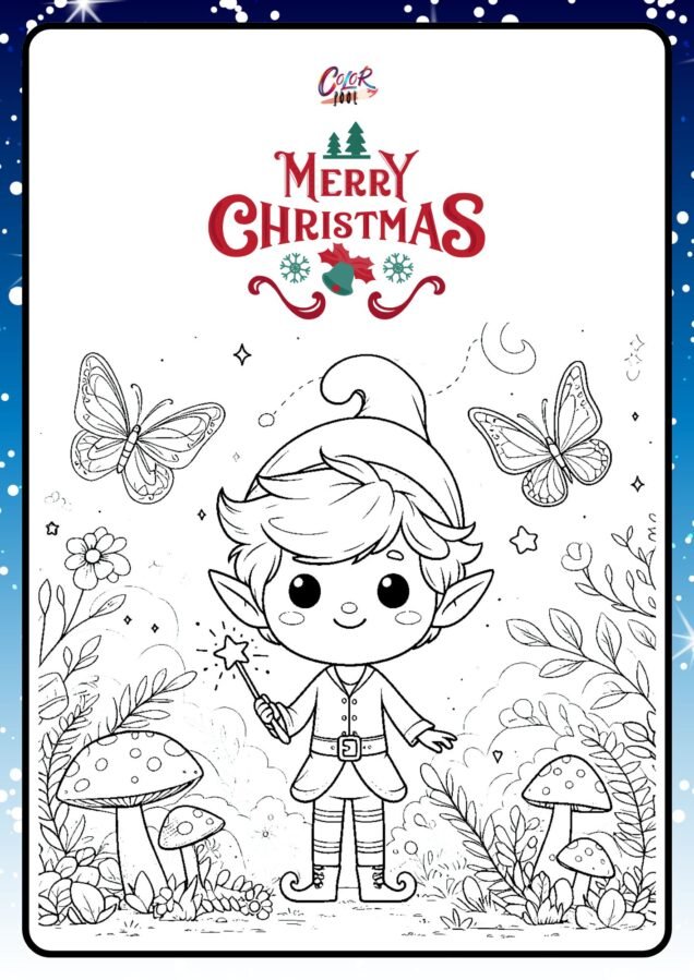 elf coloring pages to print​