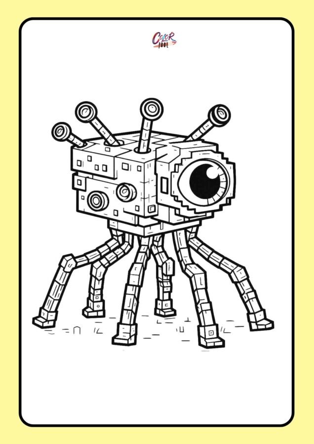 minecraft zombie minecraft halloween coloring pages