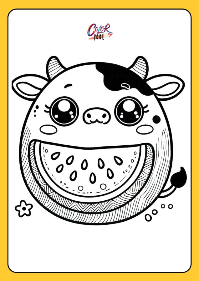 cow squishmallow coloring page