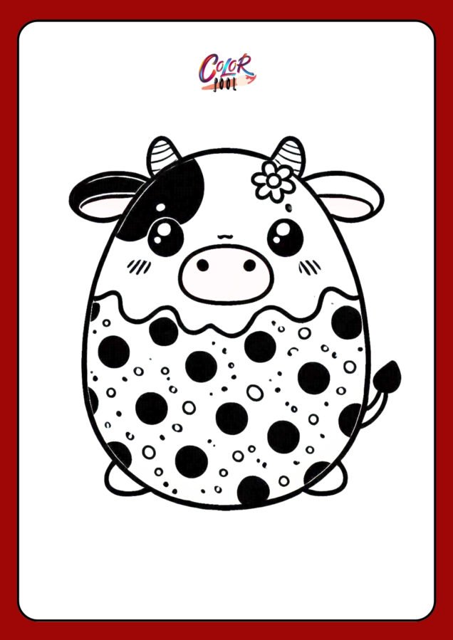 squishmallow coloring pages cow