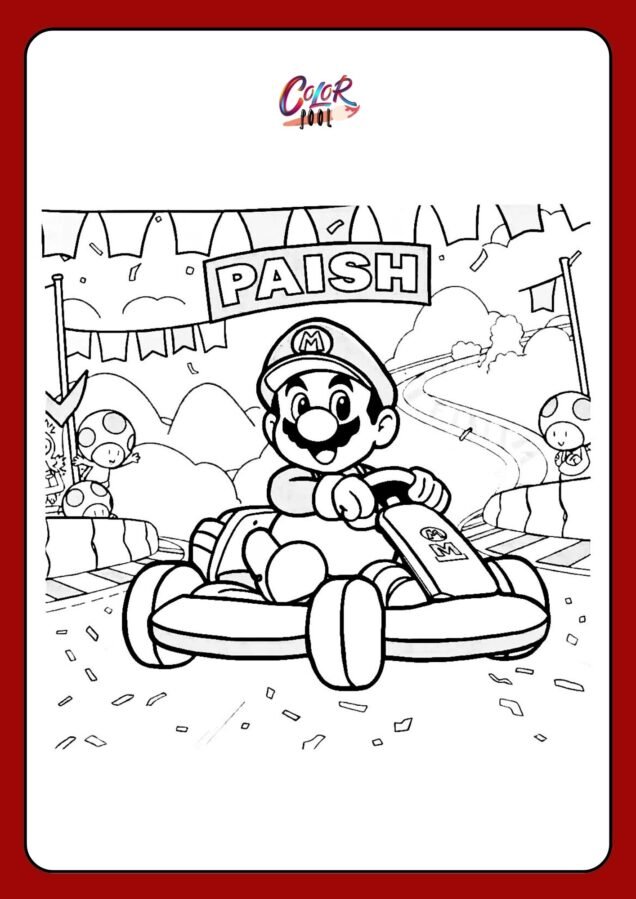 free coloring pages mario