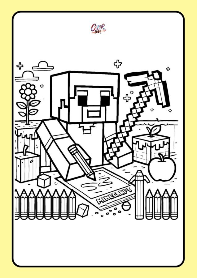 mutant mods minecraft coloring pages​