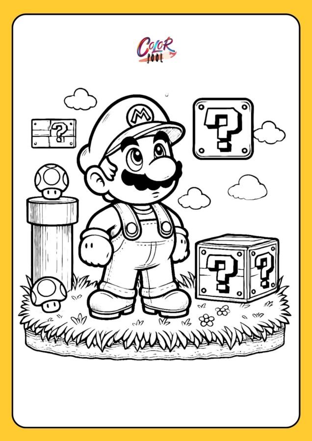 mario color pages​