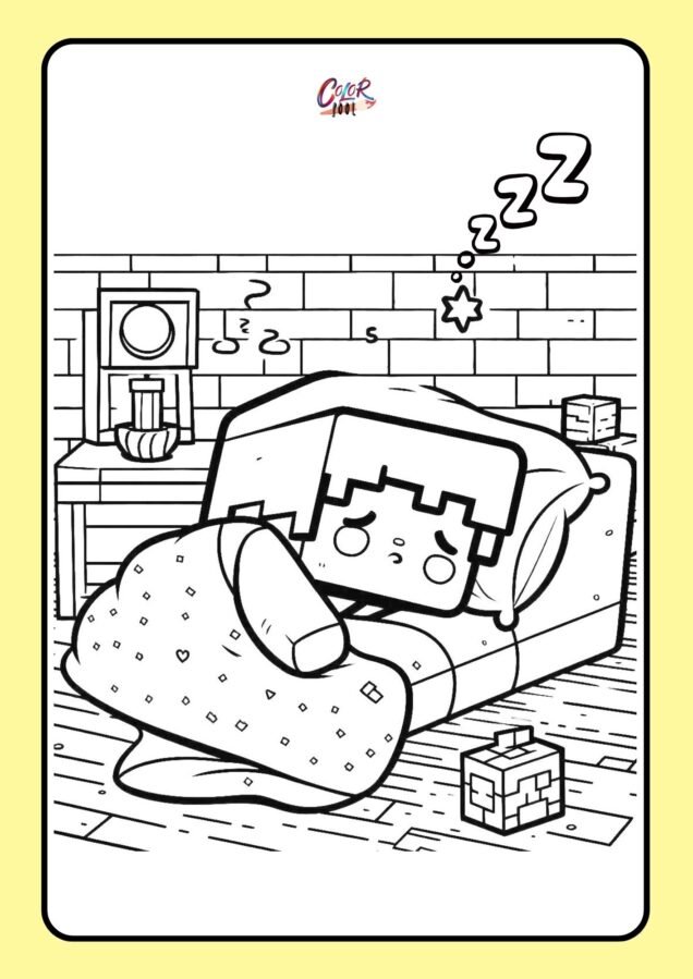 minecraft coloring page​