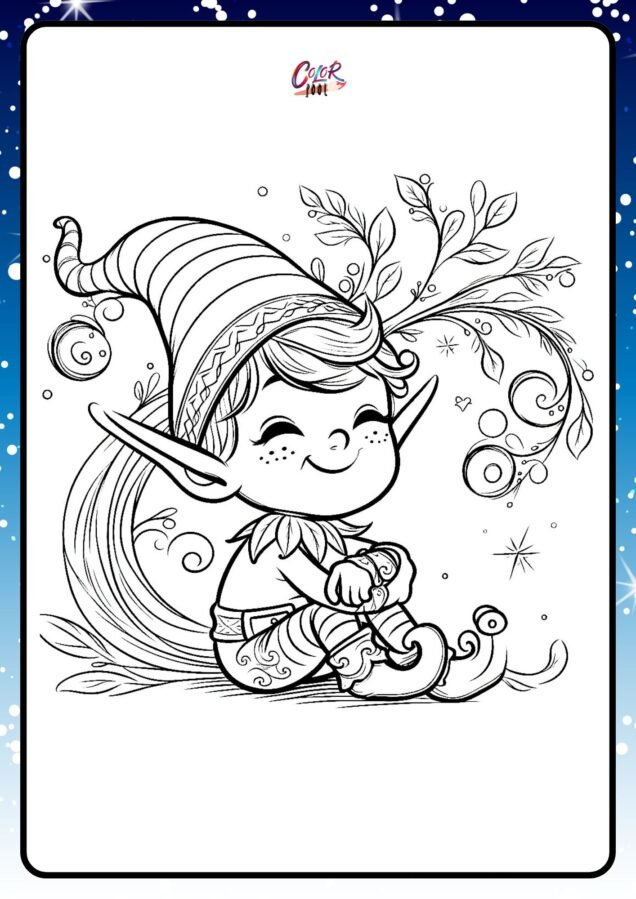 elf on the shelf coloring pages