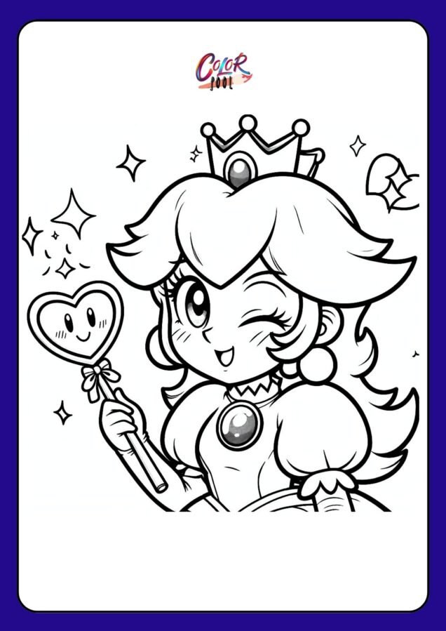 mario colouring pages