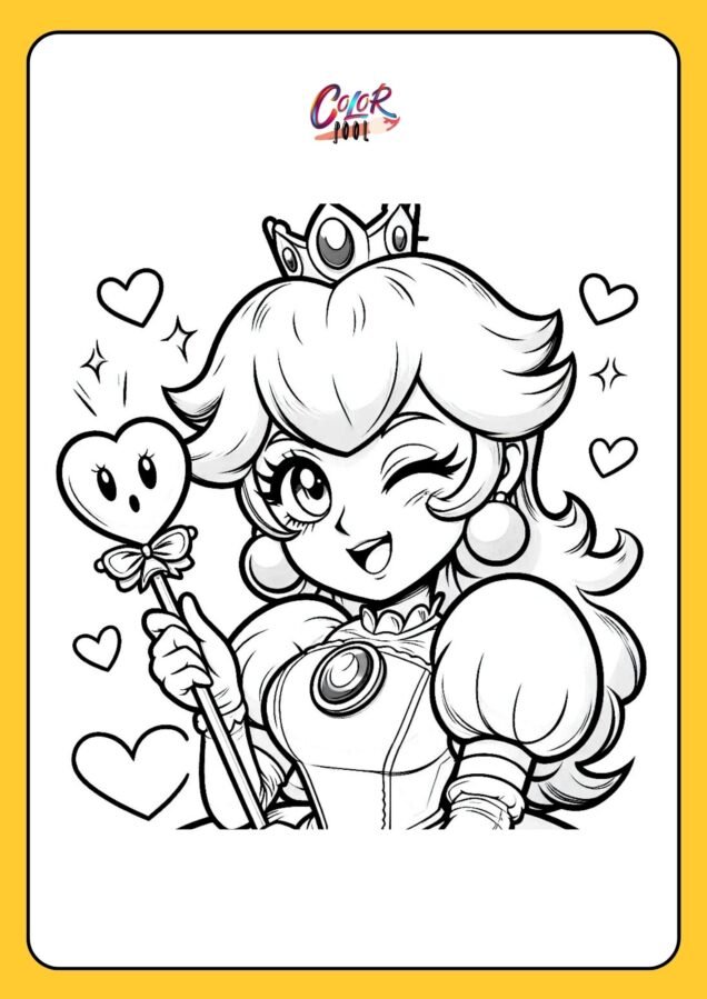 mario colouring pages free​