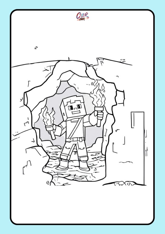 minecraft coloring sheet