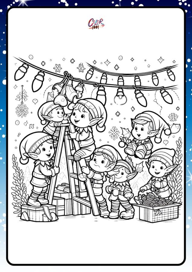 elves coloring pages​