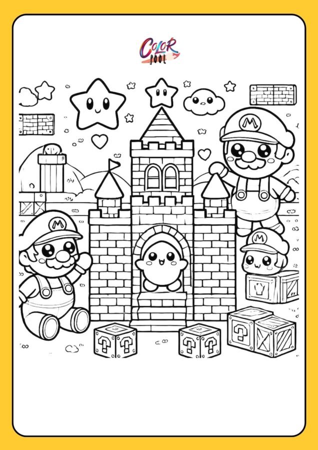 mario brothers coloring pages