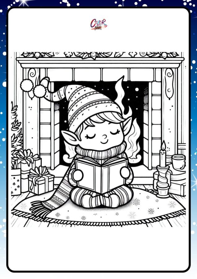 elf on a shelf coloring page​