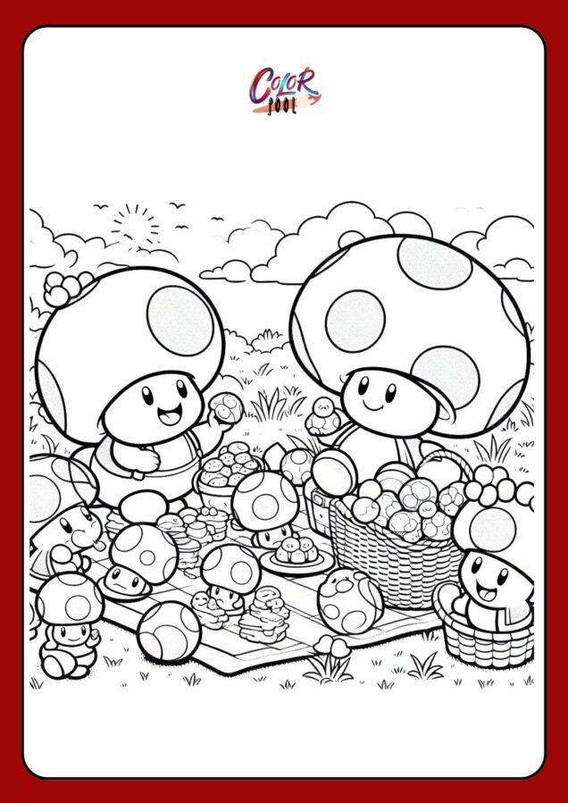 mario kart coloring page