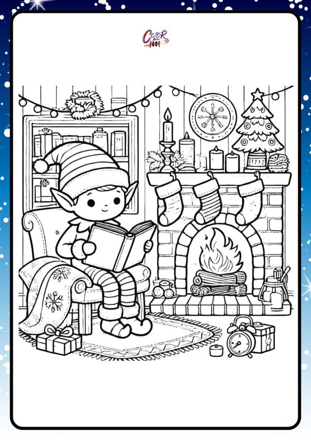 elf on the shelf coloring printables​