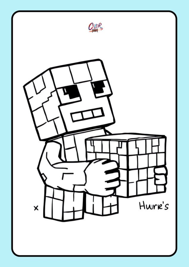 printable coloring pages minecraft​