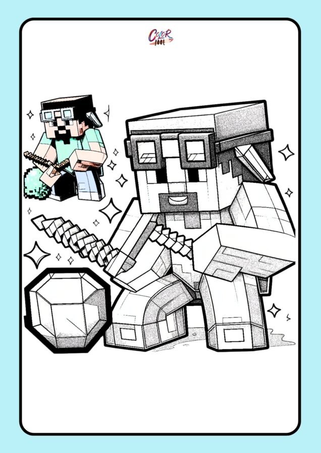 minecraft color pages