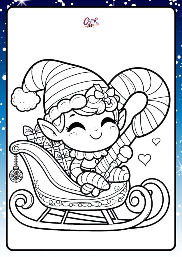 elf coloring pages