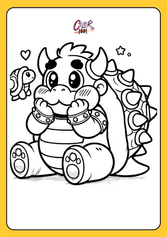 bowser mario coloring pages