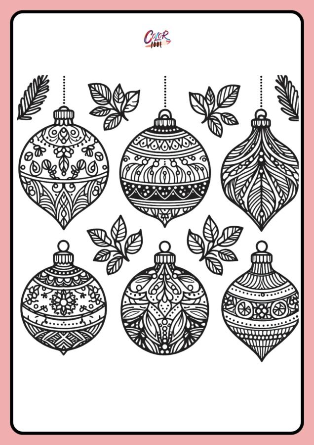 drawings of christmas tree ornaments​