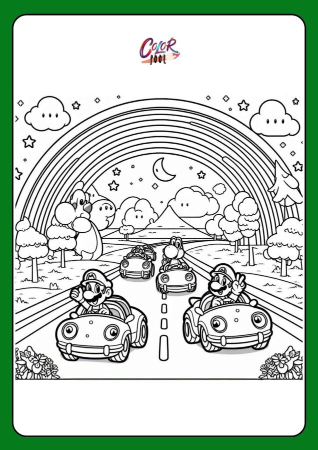 coloring pages mario brothers​