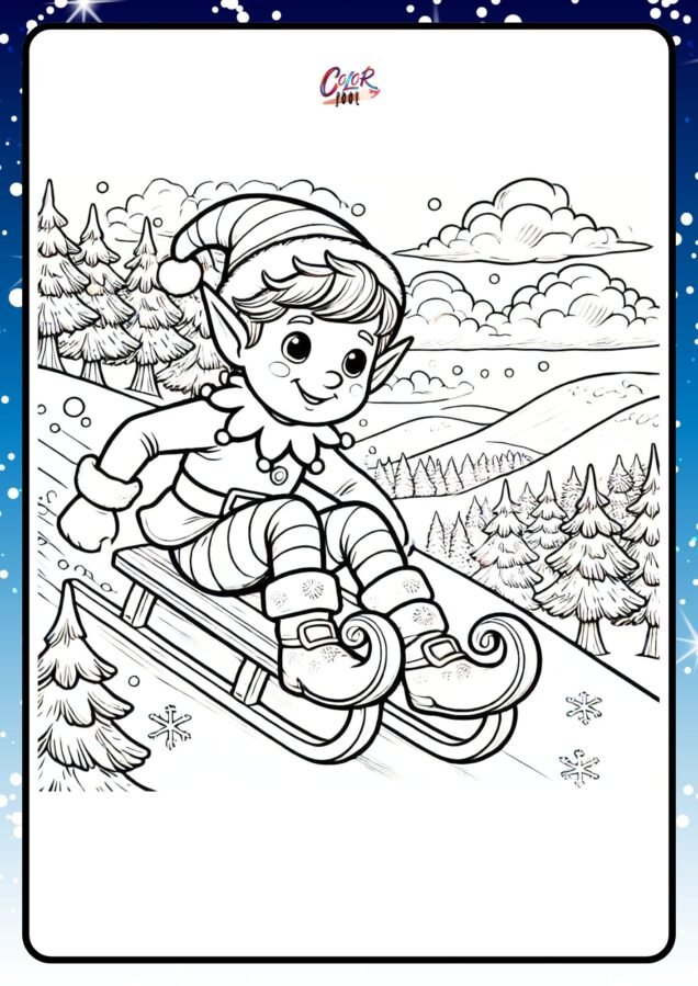 coloring pages elf​