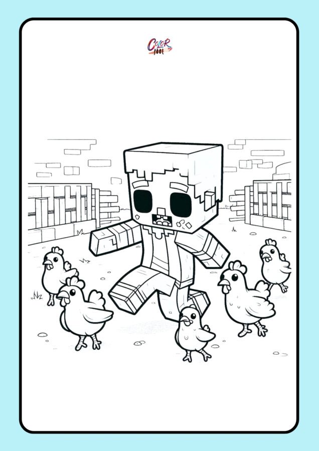 minecraft coloring book​