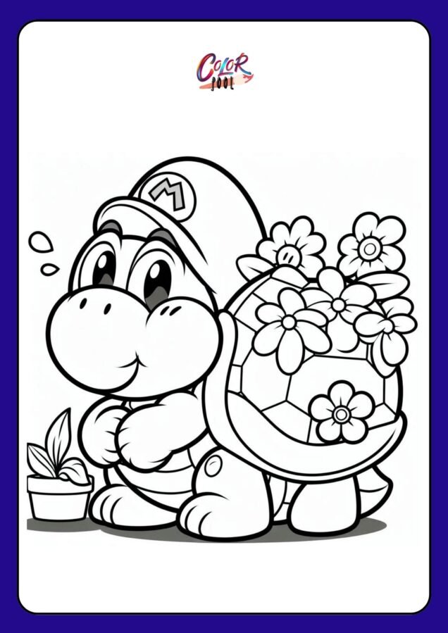 cloud turtle in mario drawing printable