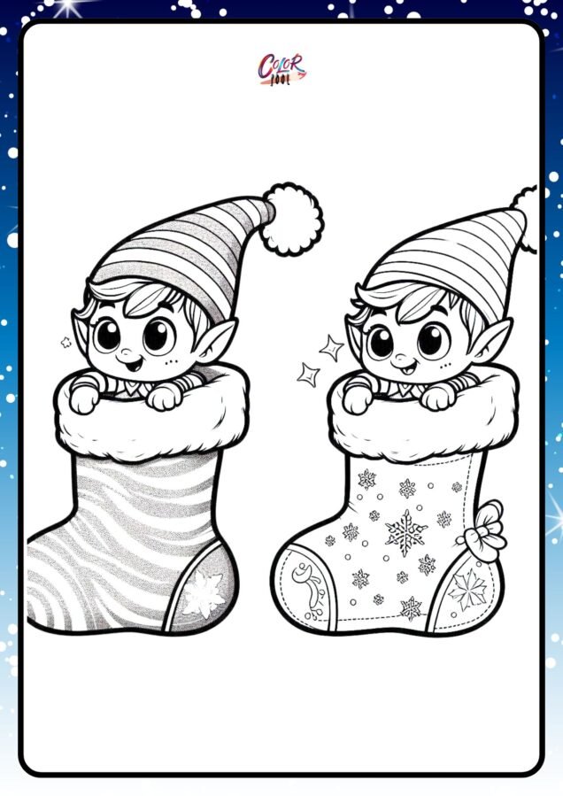 elf on the shelf printable coloring pages​