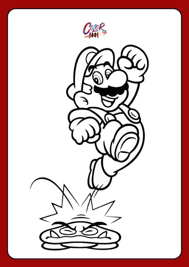 mario bros coloring pages​