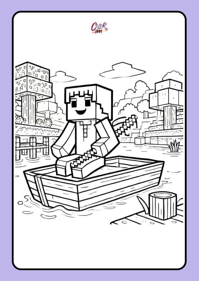 minecraft printable pictures to color​