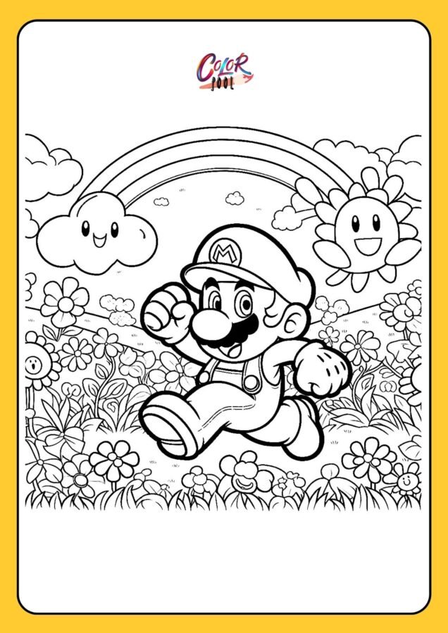 super mario coloring pages printable