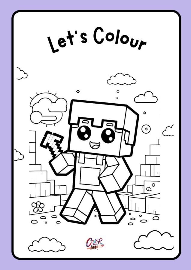 minecraft coloring sheets