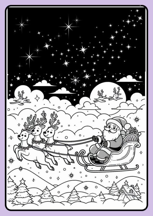 santa coloring pages​