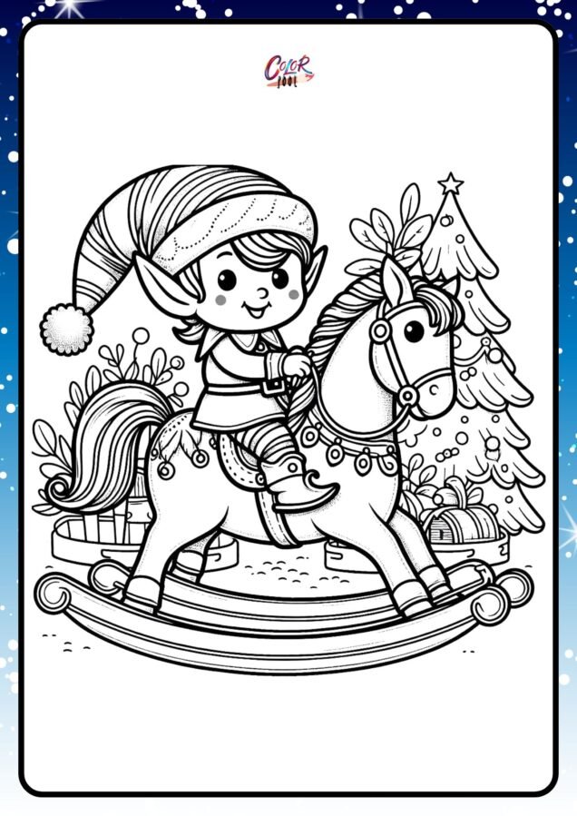 elf on the shelf pictures to color