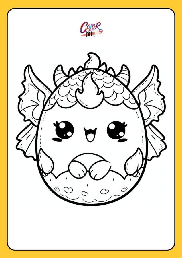 unicorn squishmallow coloring pages​