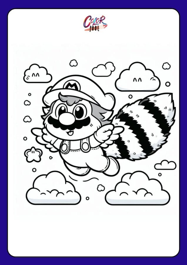 mario luigi colouring pages​