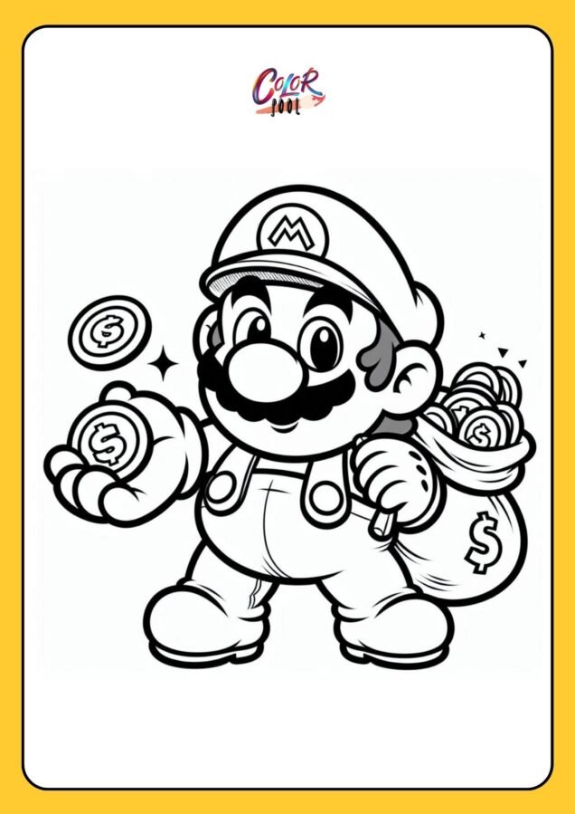 coloring pages mario