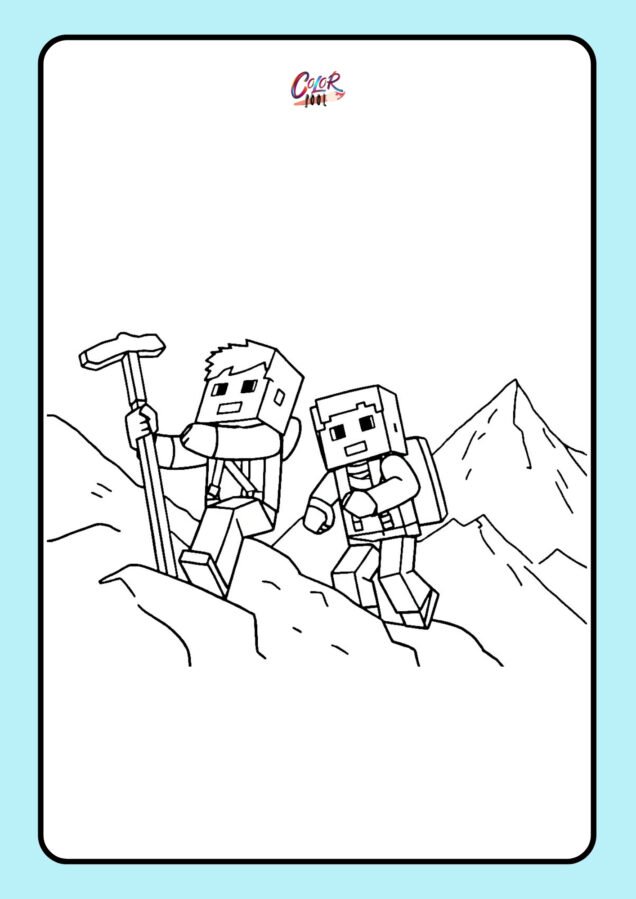 free coloring pages of minecraft​