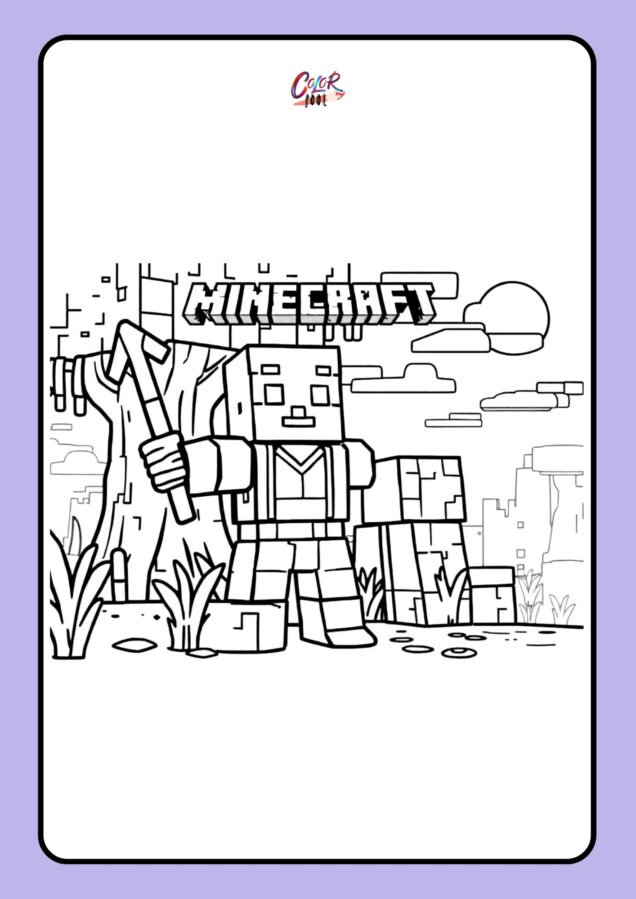 free minecraft coloring sheets