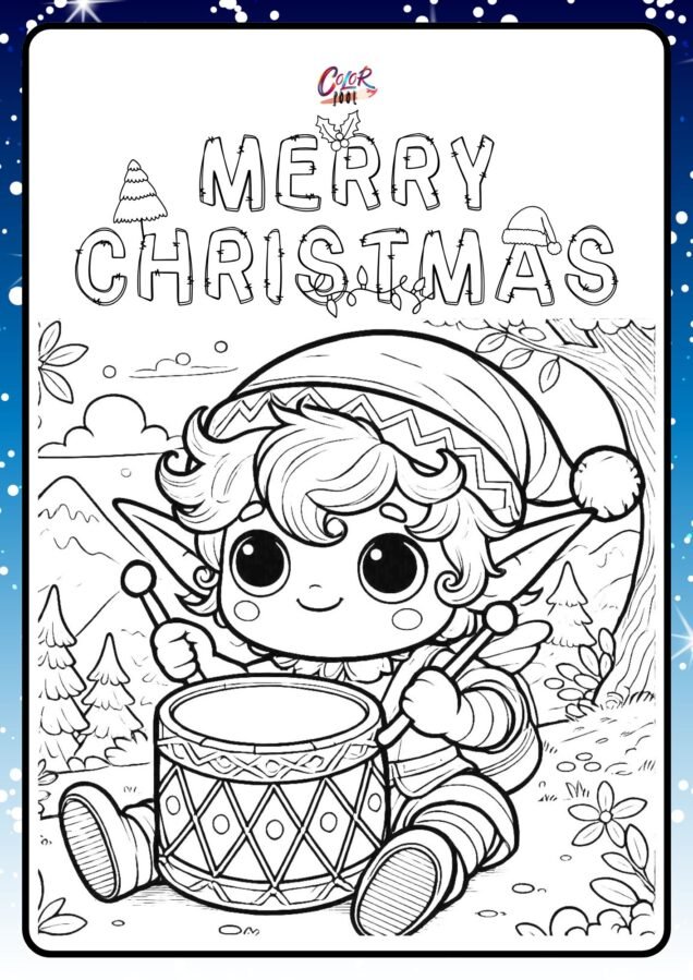 elf on the shelf color pages