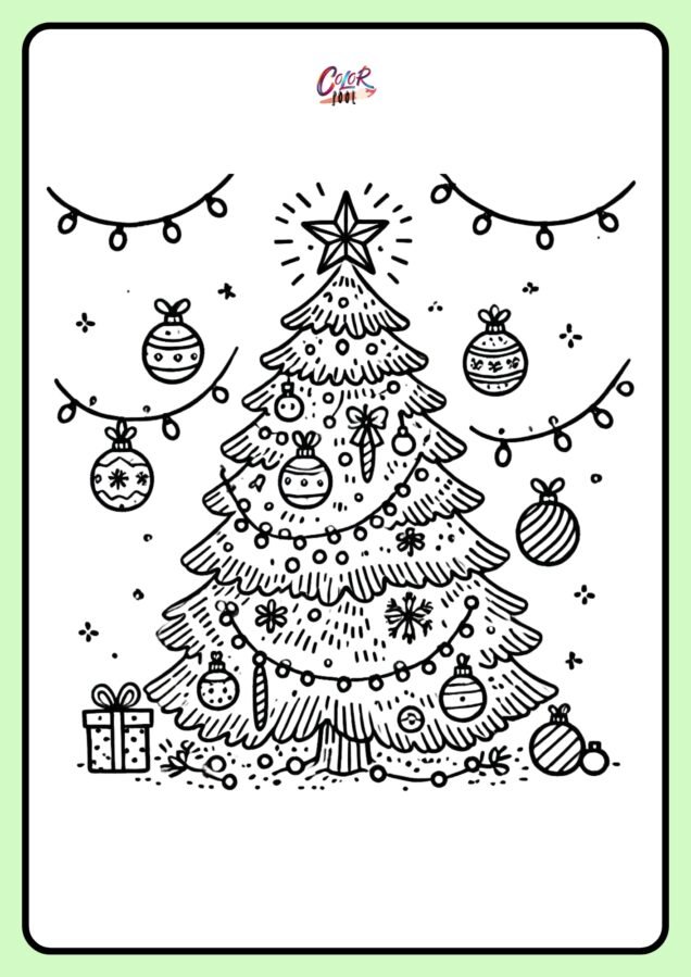 cute christmas tree drawing