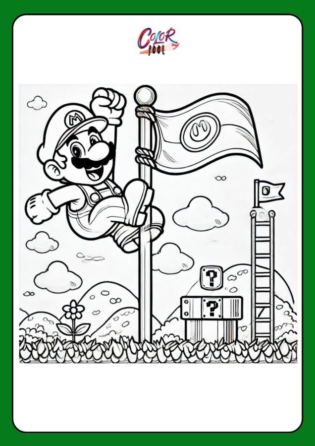 super mario coloring sheets​