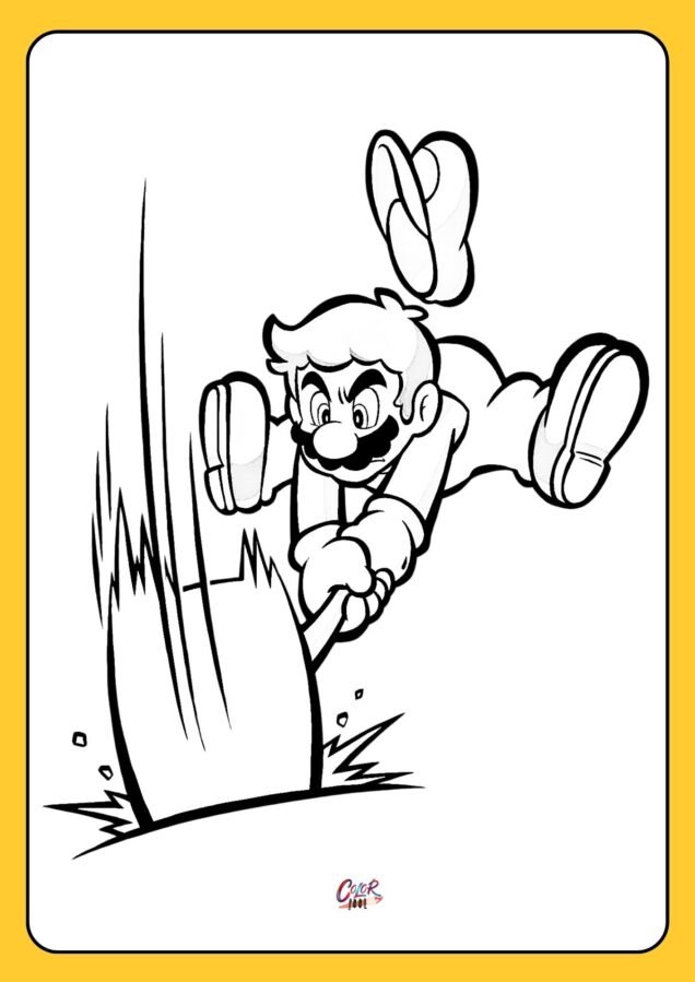 mario kart coloring pages