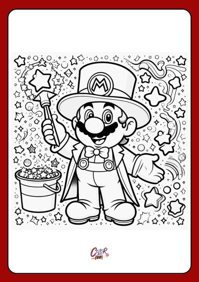 printable coloring pages mario​