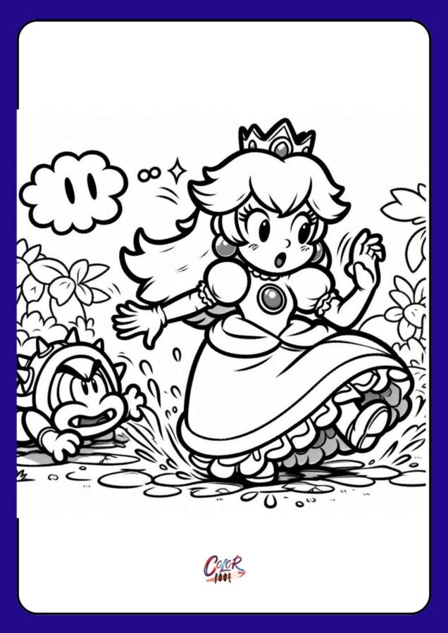 coloring pages mario characters