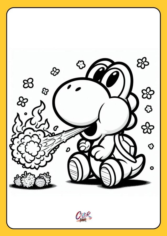 yoshi coloring page​