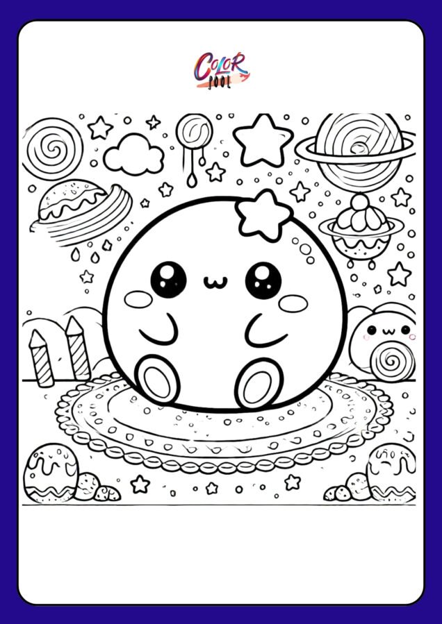 marshmallow colouring pages​