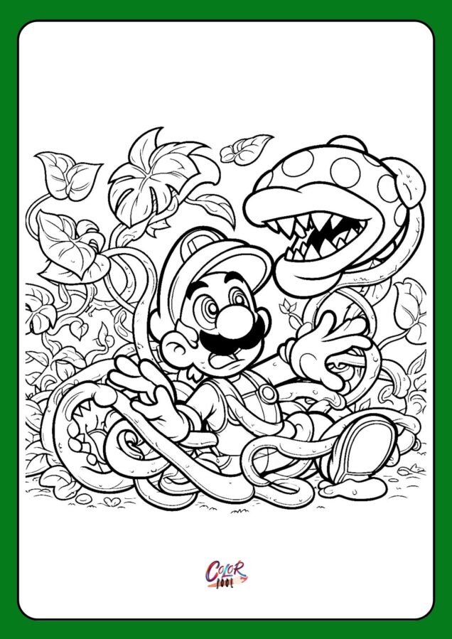 luigi coloring pages