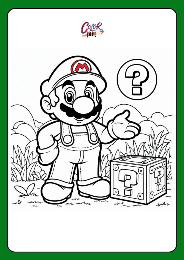 mario printable coloring pages​