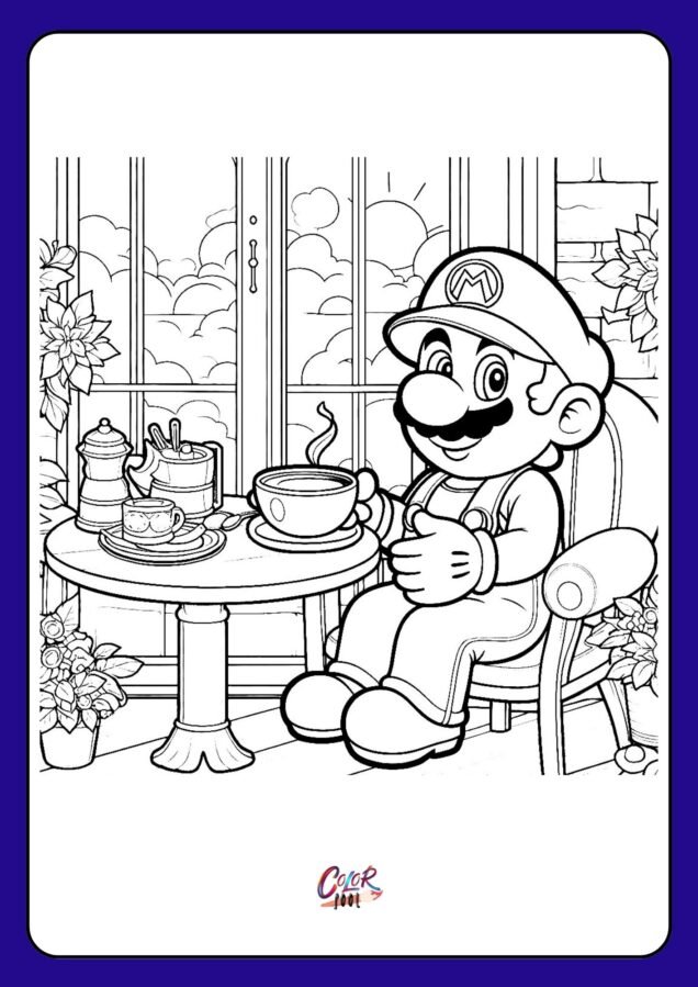 printable mario characters coloring pages​