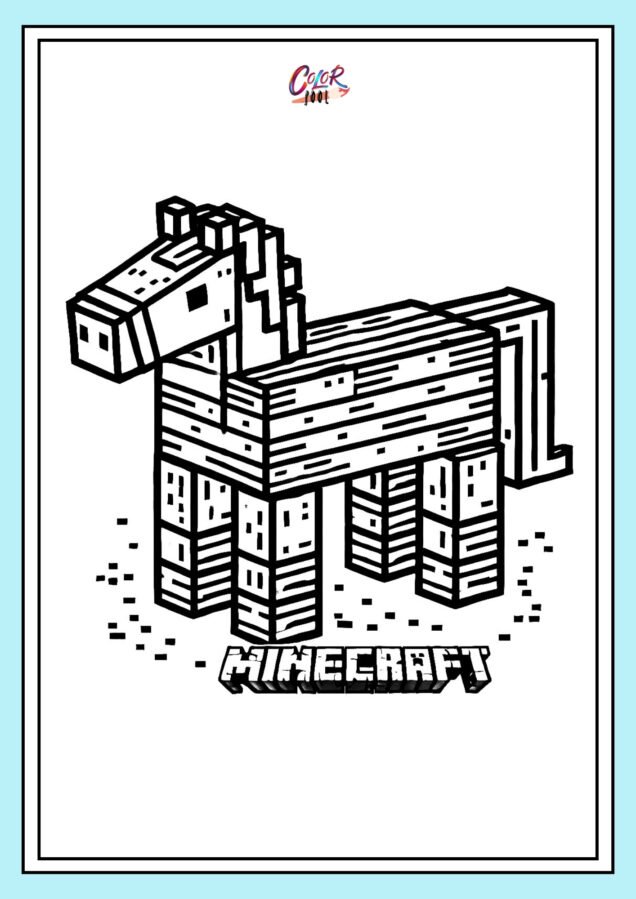 free printable minecraft coloring sheets​